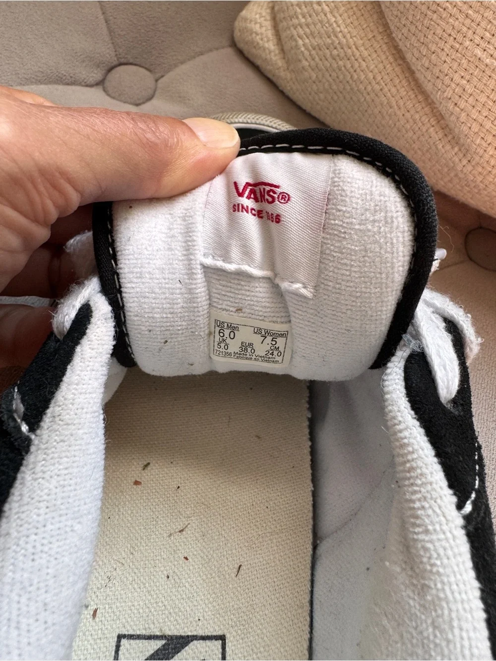 Vans Black and White Low-Top Skate Sneakers
